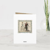  1844 Victoriaans huwelijk Artwork Bedankkaart (Achterkant)