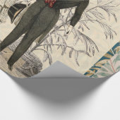 1844 Victoriaans huwelijk Artwork Cadeaupapier (Hoek)