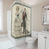  1844 Victoriaans huwelijk Artwork Douchegordijn (In situ)