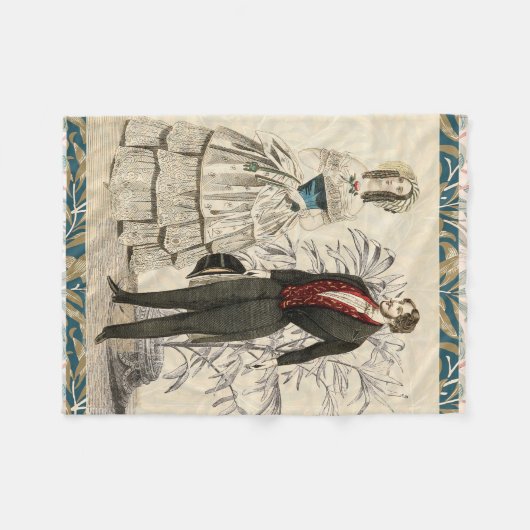  1844 Victoriaans huwelijk Artwork Fleece Deken (Voorkant (Horizontaal))