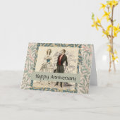  1844 Victoriaans huwelijk Artwork Kaart (Gele Bloem)