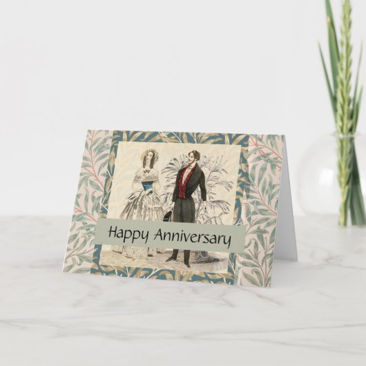  1844 Victoriaans huwelijk Artwork Kaart (Voorkant)