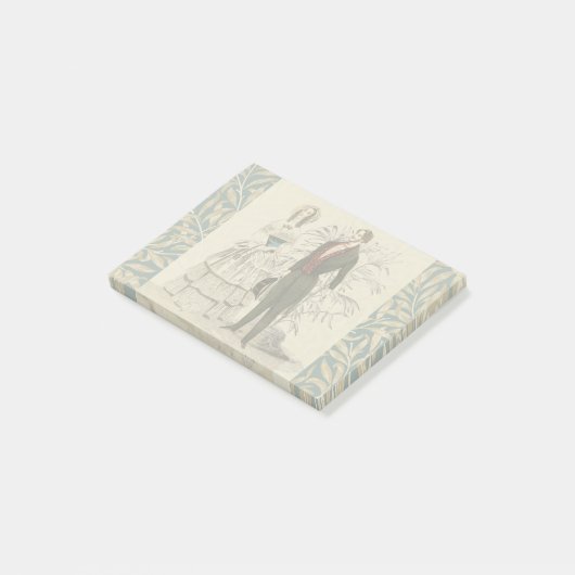  1844 Victoriaans huwelijk Artwork Post-it® Notes (Schuin)