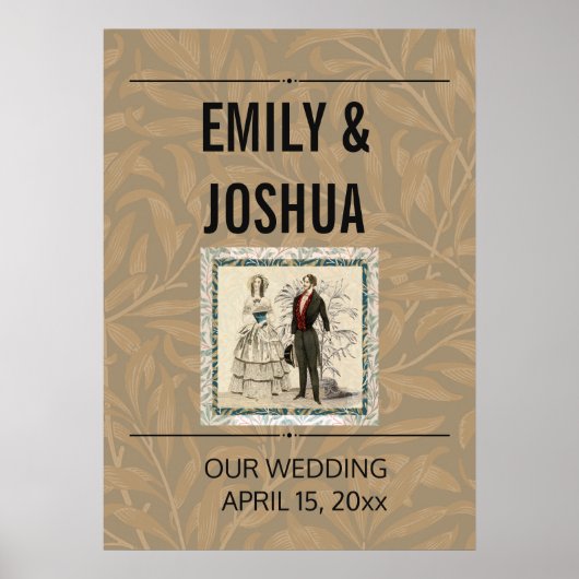  1844 Victoriaans huwelijk Artwork Poster (Voorkant)