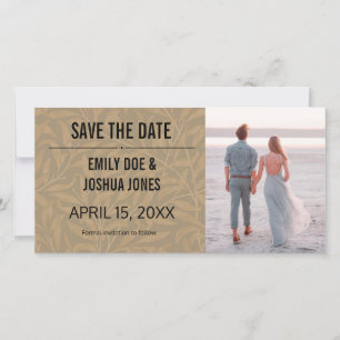 1844 Victoriaans huwelijk Artwork Save The Date