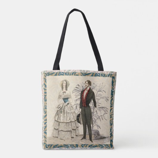  1844 Victoriaans huwelijk Artwork Tote Bag (Achterkant)