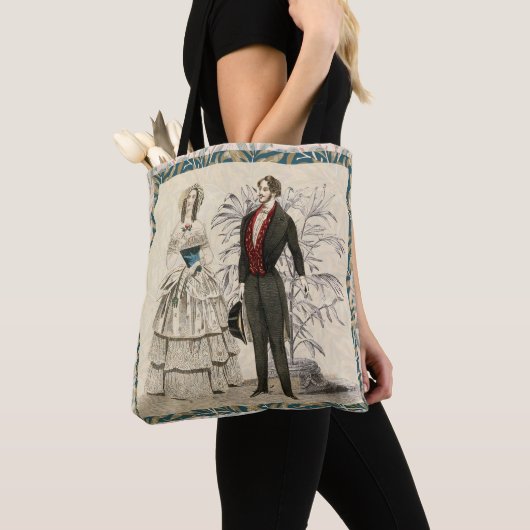  1844 Victoriaans huwelijk Artwork Tote Bag (Dichtbij)