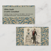  1844 Victoriaans huwelijk Artwork Visitekaartje (Voorkant / Achterkant)