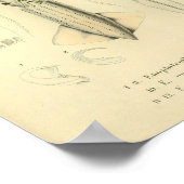  1845 vierkante kleurenafdrukken poster (Hoek)