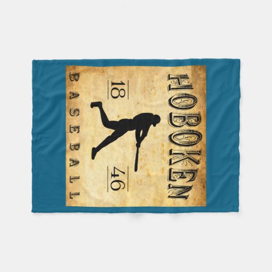 1846 Hoboken New Jersey Baseball  Fleece Deken (Voorkant (Horizontaal))