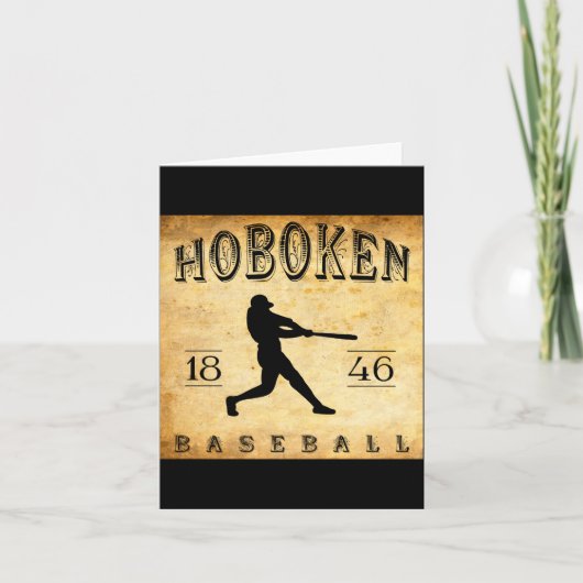 1846 Hoboken New Jersey Baseball Kaart (Voorkant)