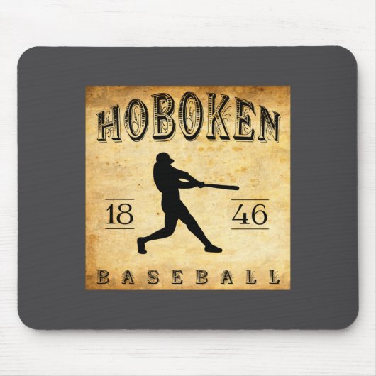 1846 Hoboken New Jersey Baseball Muismat (Voorkant)