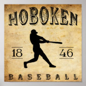 1846 Hoboken New Jersey Baseball Poster (Voorkant)