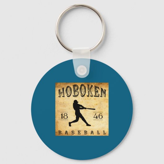 1846 Hoboken New Jersey Baseball  Sleutelhanger (Voorkant)