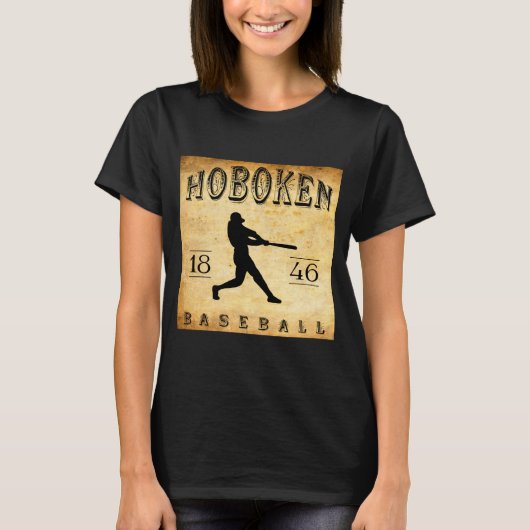 1846 Hoboken New Jersey Baseball  T-shirt (Voorkant)