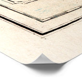 1846 Noord-Amerikaanse kaart met de Republiek Texa Poster (Hoek)