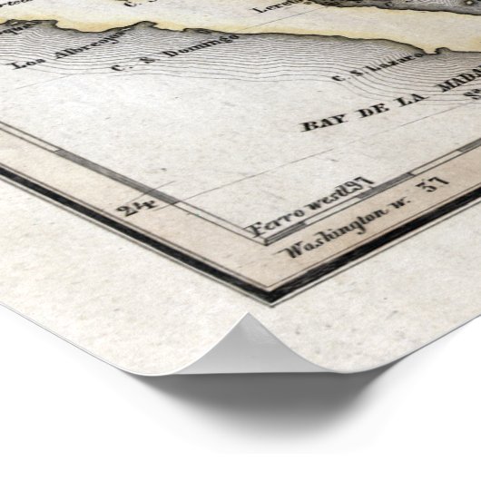 1846 Texas Map Poster (Hoek)