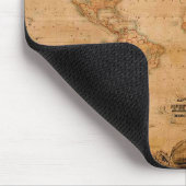 1847 ANTIEK Wereldkaart Mousepad Muismat (Hoek)