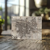 1847 Molini Pocket Map of Florence Italië Briefkaart