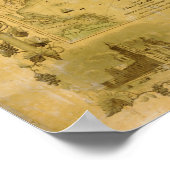 1849 Map of the United States Poster (Hoek)