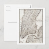 1850 Antiek kaart van New York (Voorkant / Achterkant)