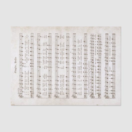 1850 Jingle, Bells. Weefselpapier en loskoppeling Tissuepapier (Voorkant)