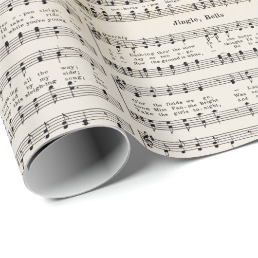 1850 Jingle, Bells. Wrapping kerstmis Cadeaupapier (Rol Hoek)
