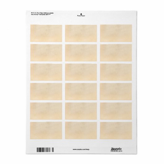  1850 Sjabloon perkamentpapier blanco Etiket (Full Sheet)