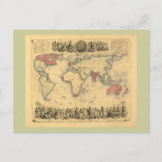 1850's kaart van Brits Imperium over de hele (Voorkant)