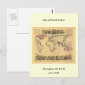 1850's kaart van Brits Imperium over de hele (Voorkant / Achterkant)