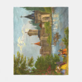 1850s print van Franzenburg Castle Fleece Deken (Voorkant)