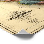  1851 California Gold Region State Map Poster (Hoek)