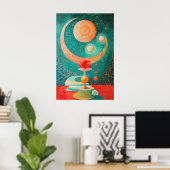 1851 Dreamlike Flow Poster (Thuiskantoor)