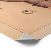 1851  kleureninktpatroon afdrukken poster (Hoek)