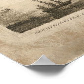 1851 New York & Brooklyn Birds Eye Panoramic Map Poster (Hoek)