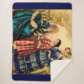 1852 Afdruk bord Franse mode Sherpa Deken (Voorkant)