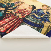 1852 Afdruk bord Franse mode Sherpa Deken (3/4)