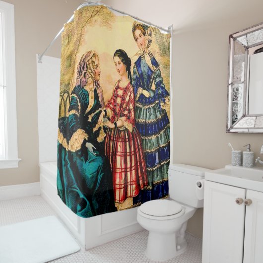 1852 Frans bord mode Douchegordijn (In situ)