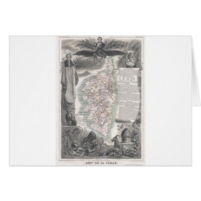 1852 Kaart van Corsica (Voorkant Horizontaal)