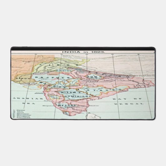 "1852 Kaart van India" Bureaumat (Voorkant)