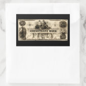 1853 Cochituate 50 dollar biljet Rechthoekige Sticker (Tas)