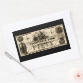 1853 Cochituate 50 dollar biljet Rechthoekige Sticker (Envelop)