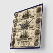 1853 Cochituate 50 dollar biljet Vierkante Klok (Hoek)