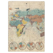 1853 Japanse wereldkaart van Suido Nakajima Klembord (Achterkant)