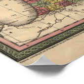 1853 Michigan Kaart,  Poster (Hoek)