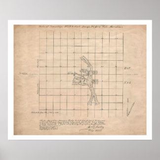 1853 Portland Oregon USGS overzicht kaart