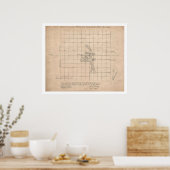 1853 Portland Oregon USGS overzicht kaart (Keuken)