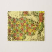 1853 Vivid Map van Michigan Show ware trouw MI Legpuzzel (Horizontaal)