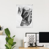 1854  anatomie borst spieren B/W afdrukken Poster (Thuiskantoor)