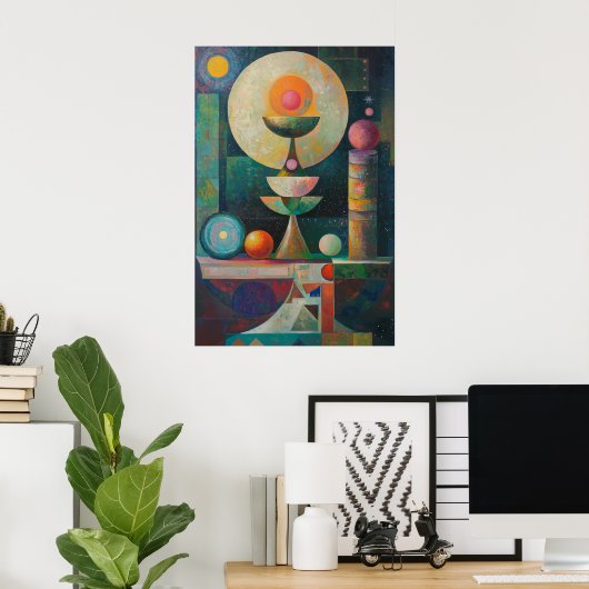 1854 Dreamlike Flow Poster (Thuiskantoor)